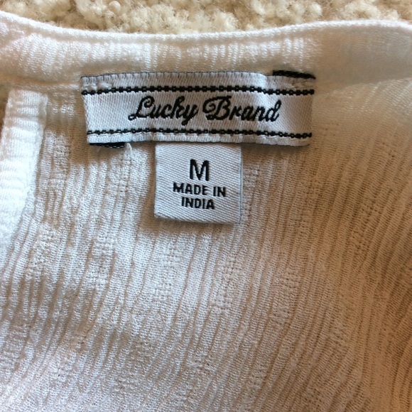 Lucky brand embroidered keyhole sleeveless blouse - Picture 3 of 6